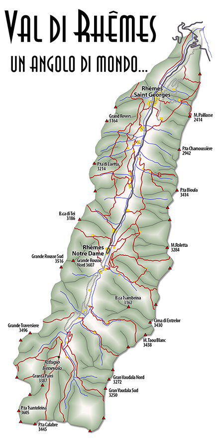 Val di Rhemes - Mappa
