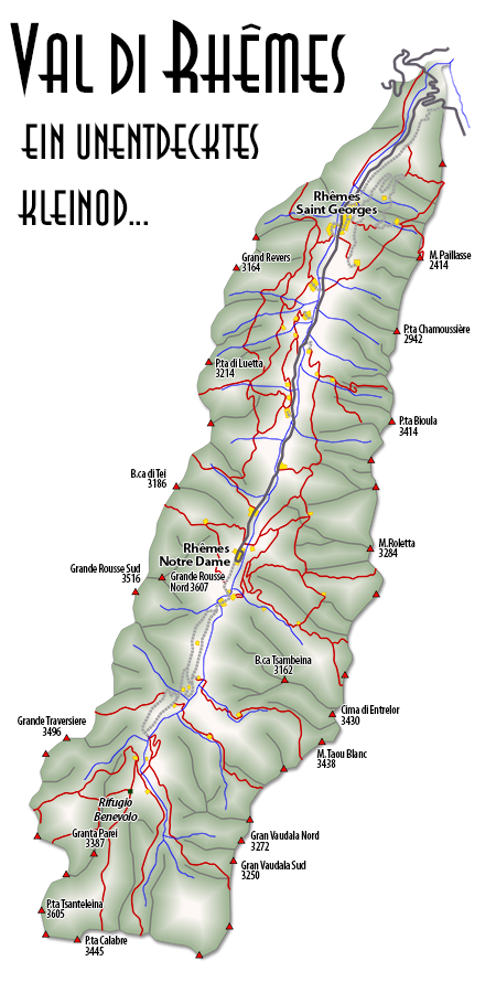Val di Rhemes - Karte