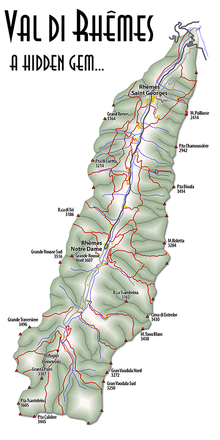 Val di Rhemes - Main map